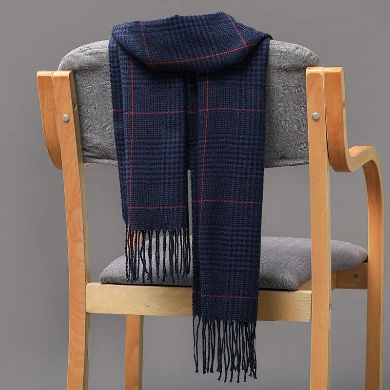 Multicolor Winter Fashion Scarves with Chic Tassel - Plaid Collection