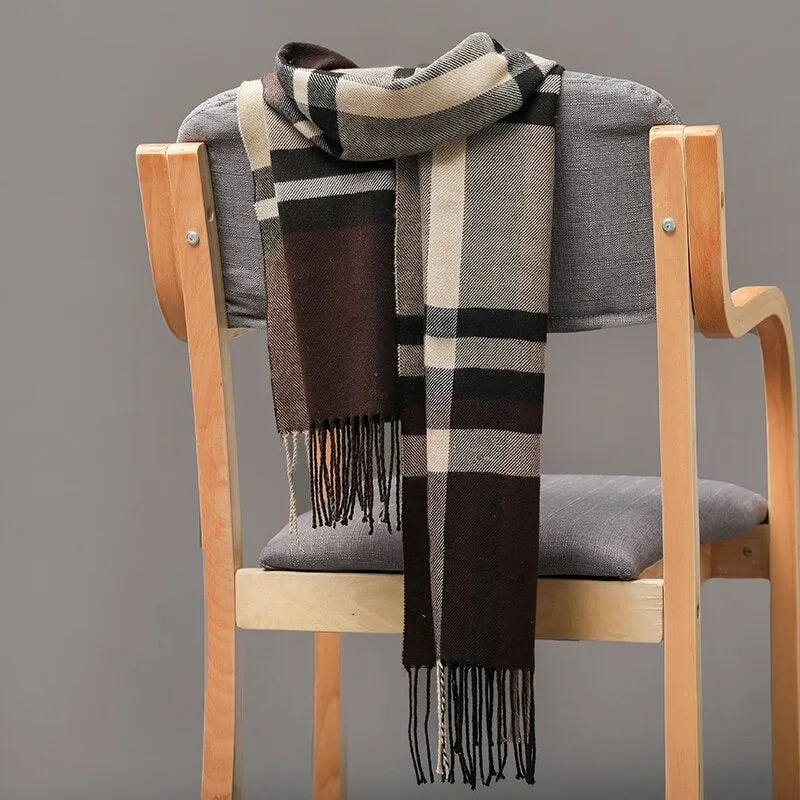 Multicolor Winter Fashion Scarves with Chic Tassel - Plaid Collection