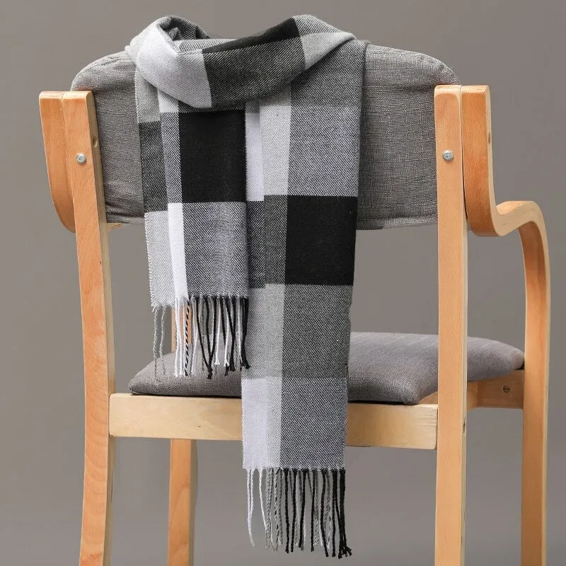 Multicolor Winter Fashion Scarves with Chic Tassel - Plaid Collection