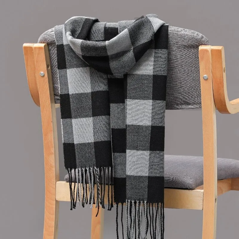 Multicolor Winter Fashion Scarves with Chic Tassel - Plaid Collection
