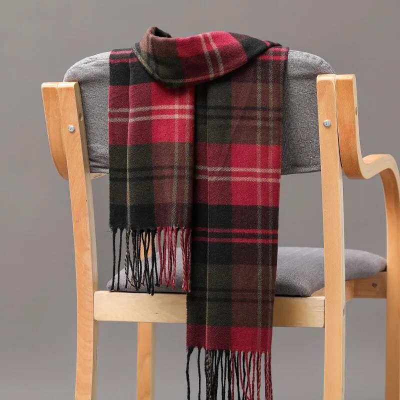 Multicolor Winter Fashion Scarves with Chic Tassel - Plaid Collection