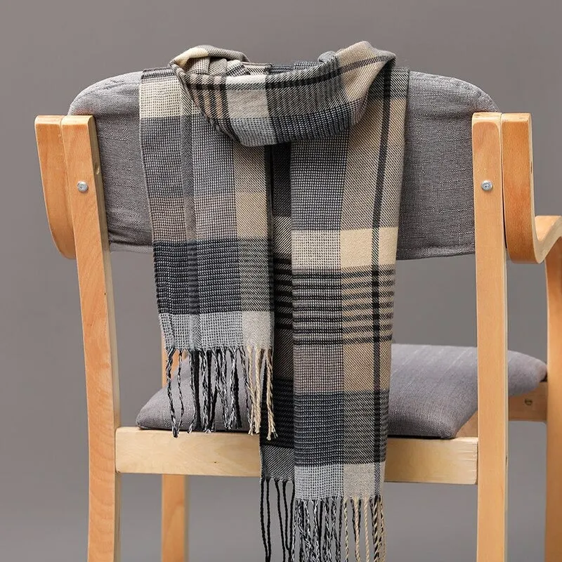 Multicolor Winter Fashion Scarves with Chic Tassel - Plaid Collection