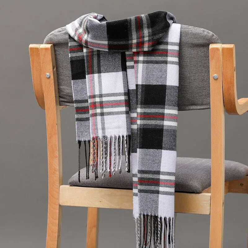Multicolor Winter Fashion Scarves with Chic Tassel - Plaid Collection