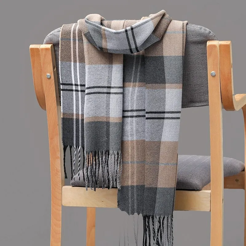 Multicolor Winter Fashion Scarves with Chic Tassel - Plaid Collection