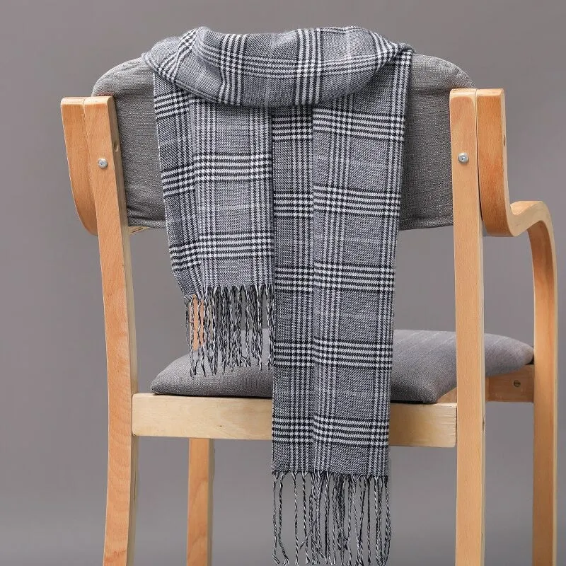 Multicolor Winter Fashion Scarves with Chic Tassel - Plaid Collection