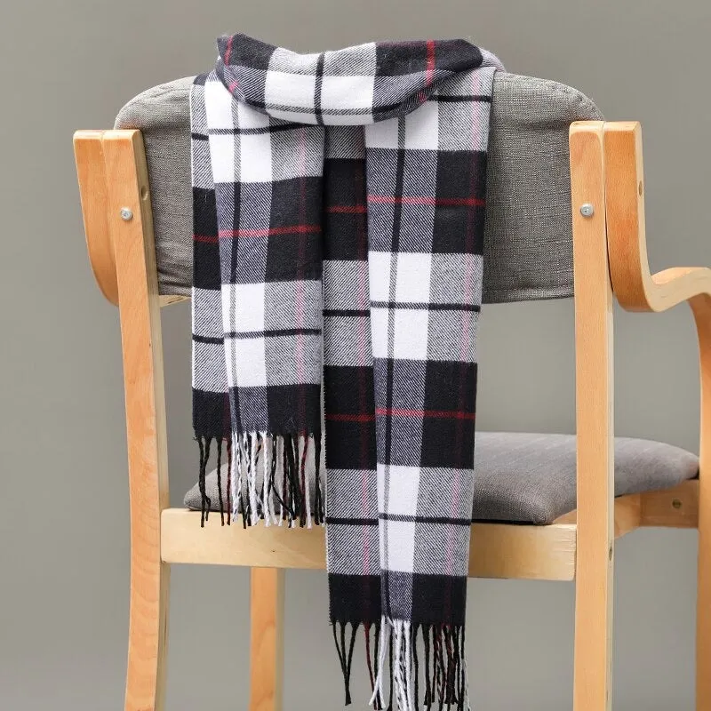 Multicolor Winter Fashion Scarves with Chic Tassel - Plaid Collection