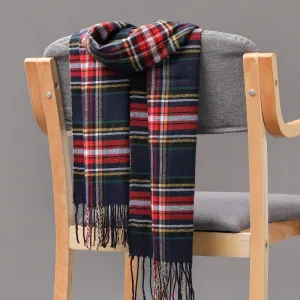 Multicolor Winter Fashion Scarves with Chic Tassel - Plaid Collection
