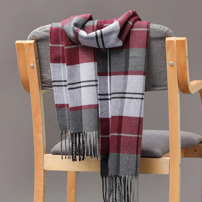 Multicolor Winter Fashion Scarves with Chic Tassel - Plaid Collection