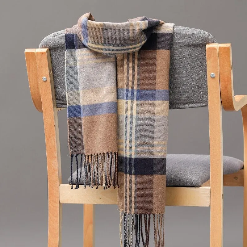 Multicolor Winter Fashion Scarves with Chic Tassel - Plaid Collection