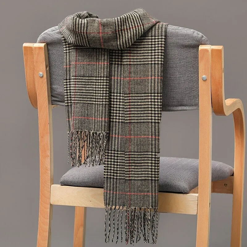 Multicolor Winter Fashion Scarves with Chic Tassel - Plaid Collection