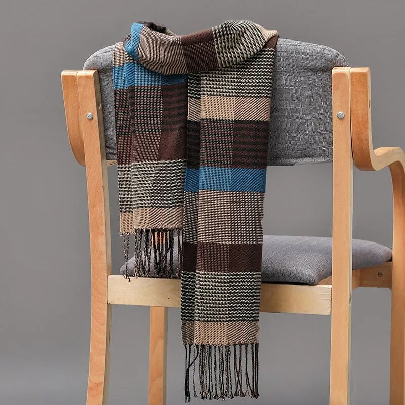 Multicolor Winter Fashion Scarves with Chic Tassel - Plaid Collection
