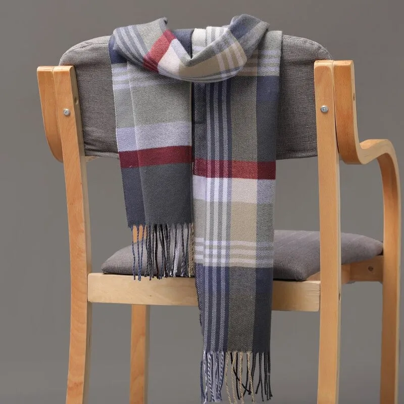 Multicolor Winter Fashion Scarves with Chic Tassel - Plaid Collection