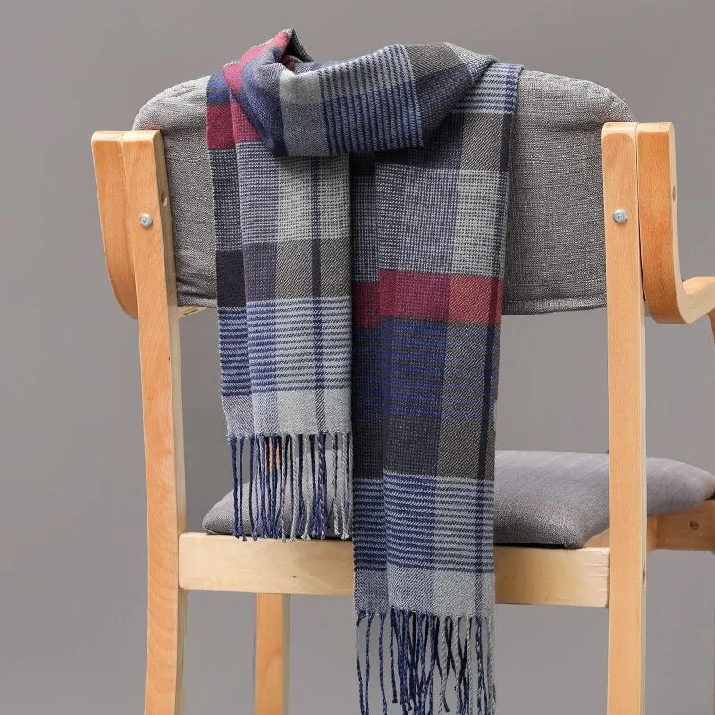 Multicolor Winter Fashion Scarves with Chic Tassel - Plaid Collection