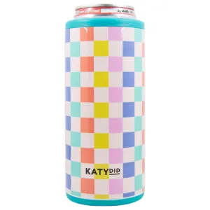 Multicolored Checkered Wholesale SLIM Beer Can Cooler