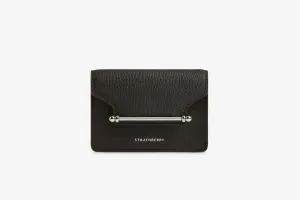 Multrees Compact Wallet - Black with Silver Hardware