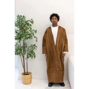 Mustard Brown Syrian Farwa Coat/Bisht