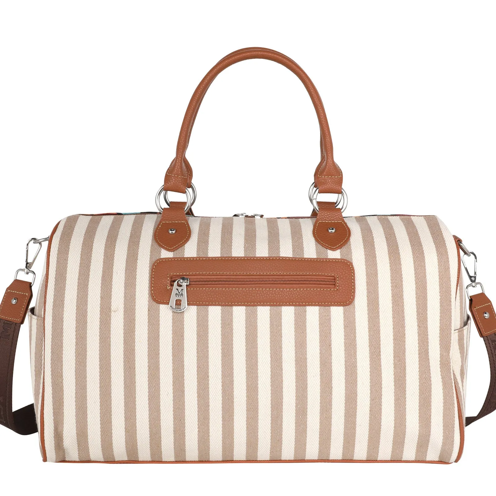 MW932-5110 Montana West Aztec Canvas Weekender Bag
