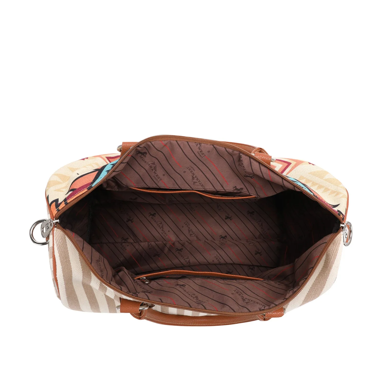 MW932-5110 Montana West Aztec Canvas Weekender Bag