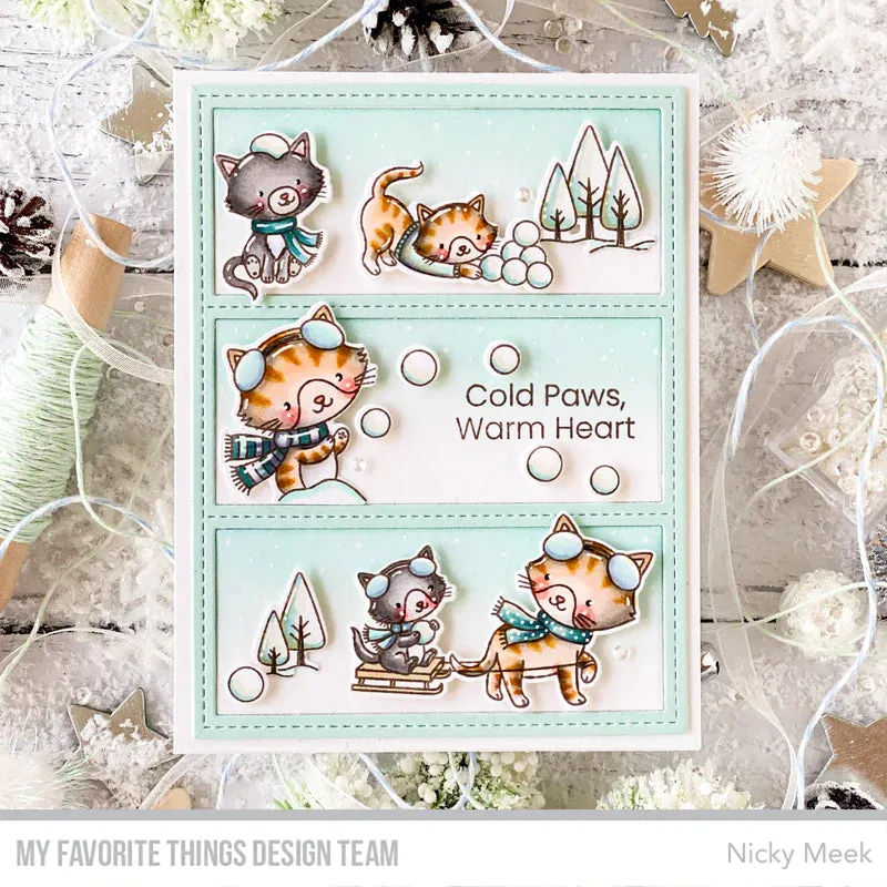 My Favorite Things Clear Stamps 4"x 8" - Winter Kittens*
