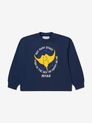Myar Boys Cotton Fish Print Sweatshirt