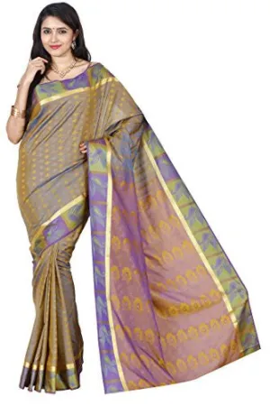 Mysore silk saree Kanchipuram silk saree (PMB002 BURLY WOOD)