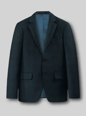 Napolean Xina Tartan Teal Blue Wool Jacket