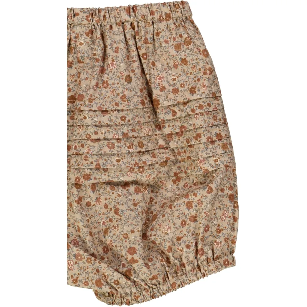 Nappy Pants Pleats - rose tangled flowers