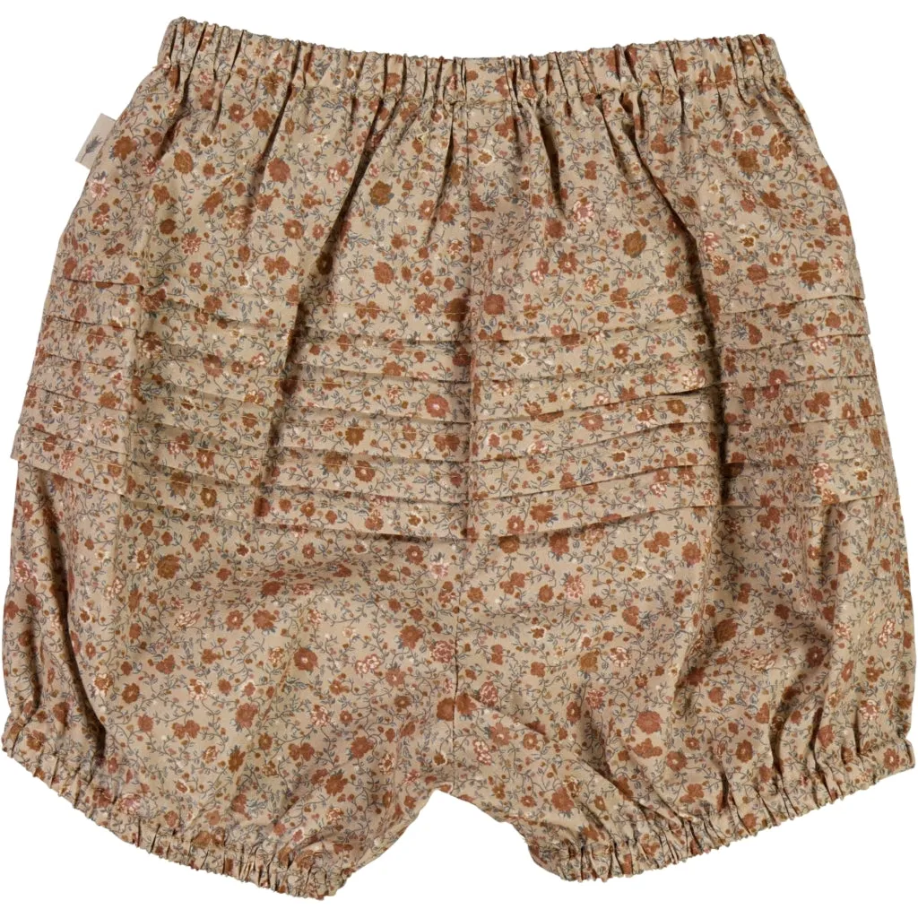 Nappy Pants Pleats - rose tangled flowers