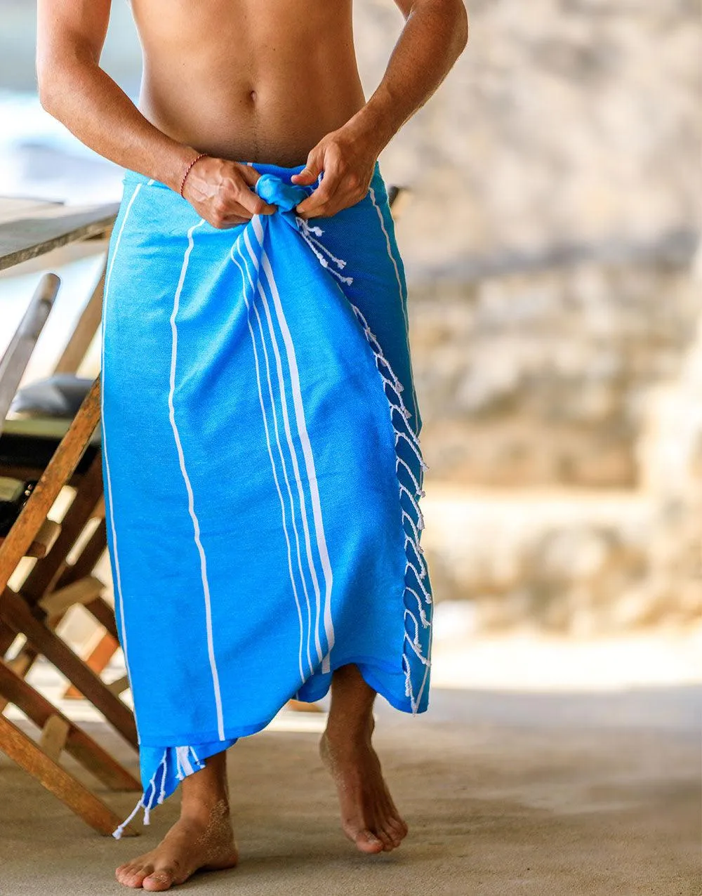 Narrow Stripe Turkish Beach Towel