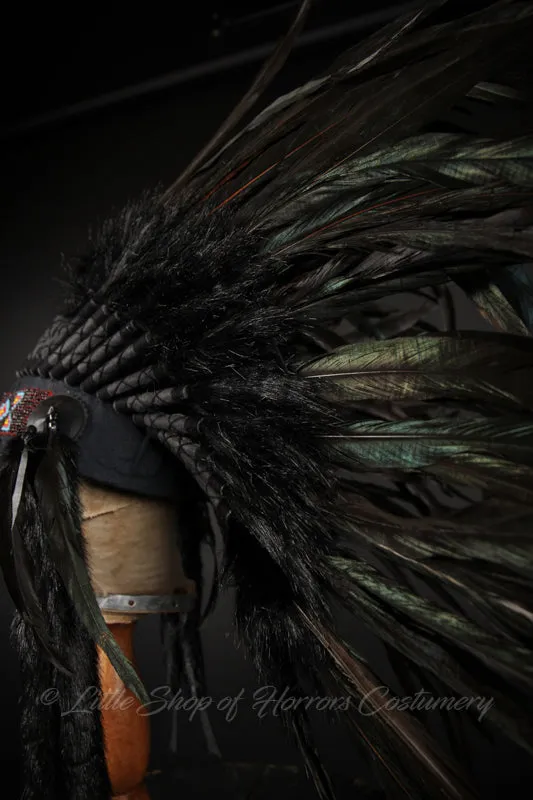 Native American Warbonnet: Short Black