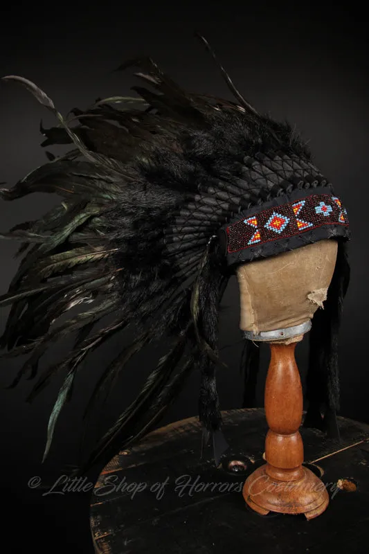 Native American Warbonnet: Short Black