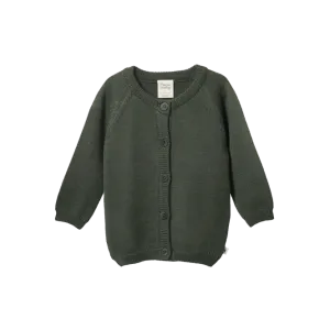 Nature Baby Merino Knit Cardigan Thyme