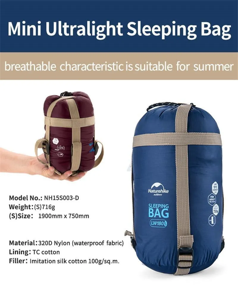 Naturehike Sleeping Bag Ultralight Portable- Outdoor/ Spring Autumn