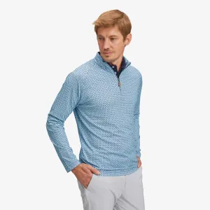 Navy Aqua Geo Print