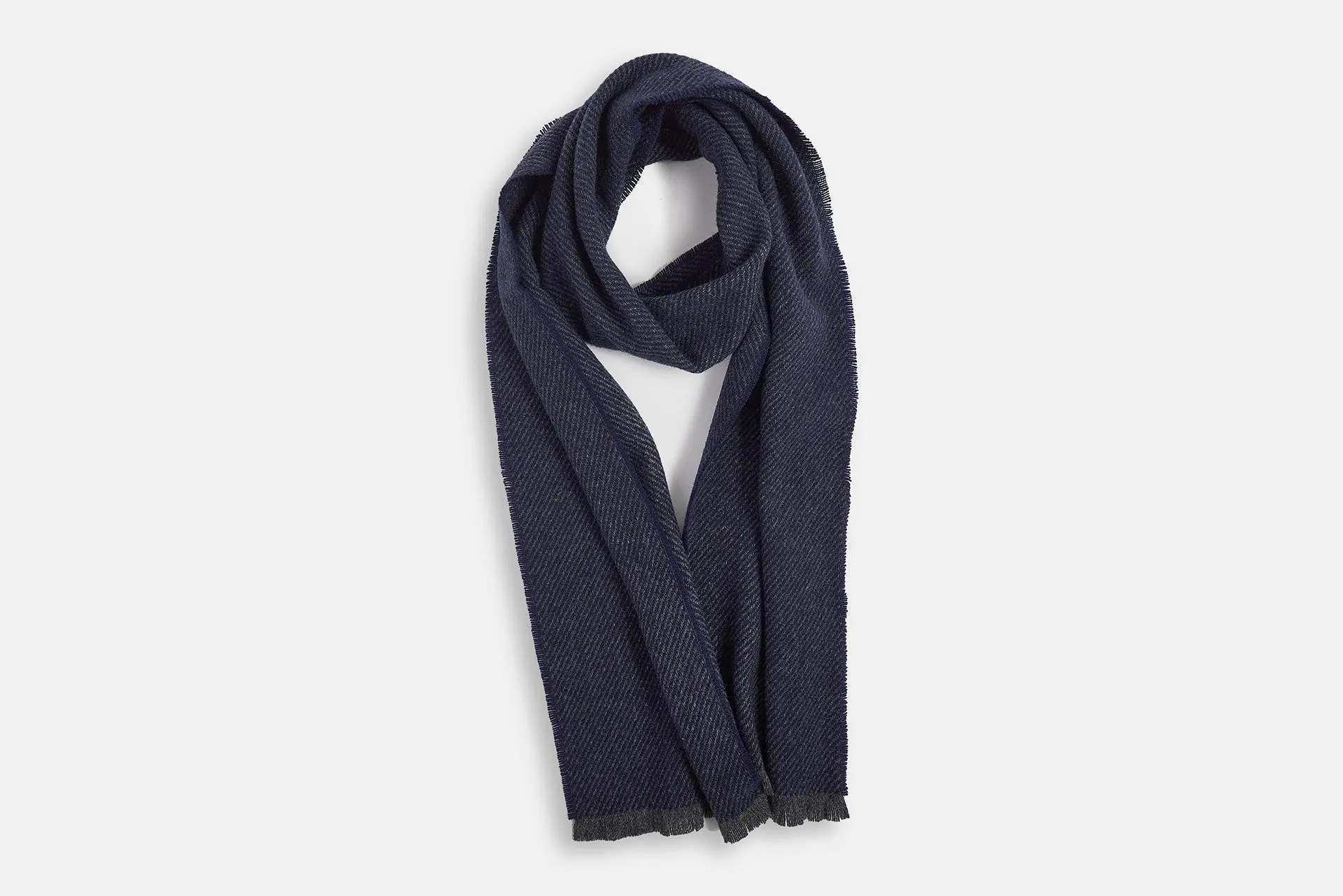 Navy Grange Lambswool Scarf