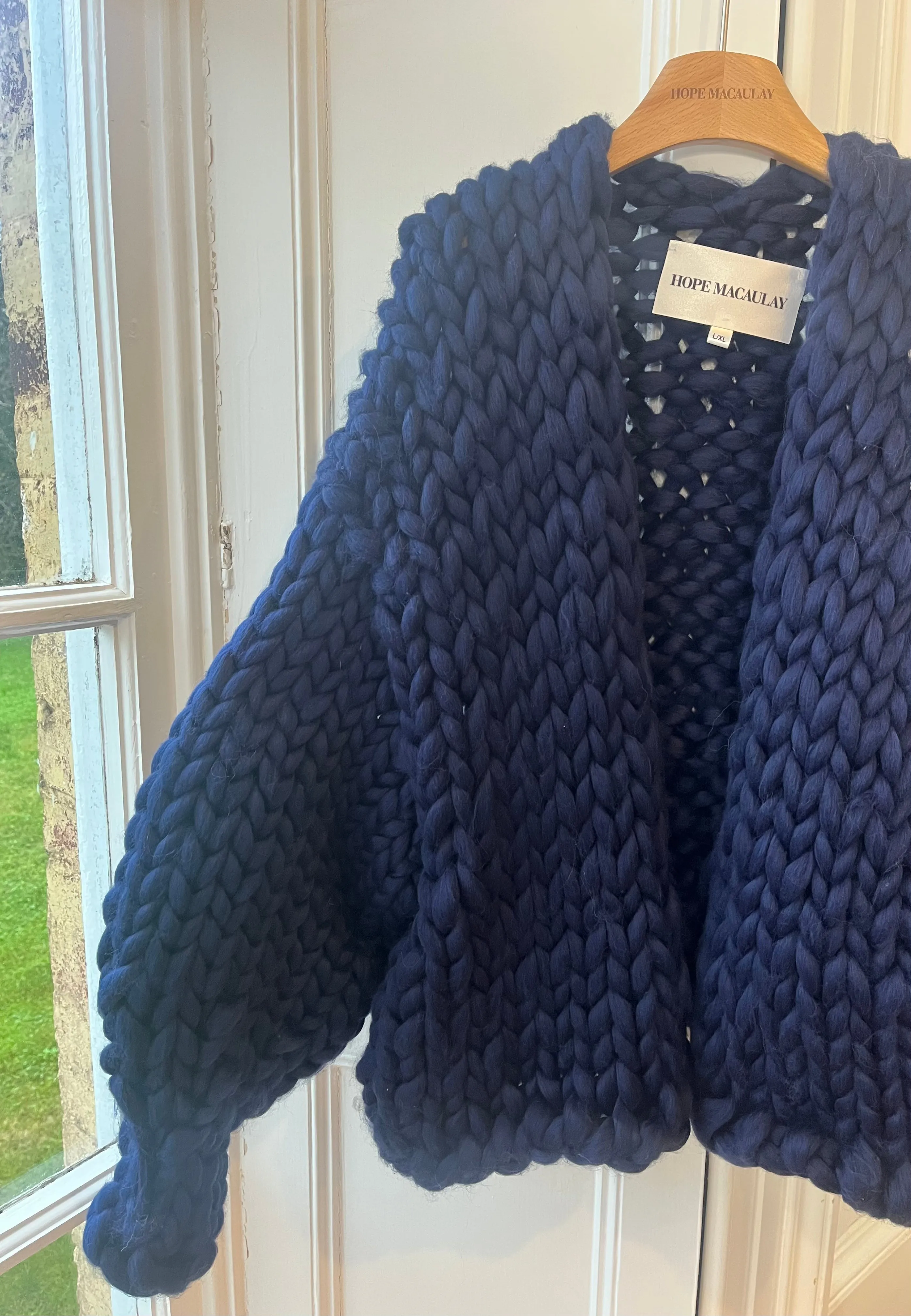 Navy Vegan Colossal Knit Cardigan L/XL (Sample)