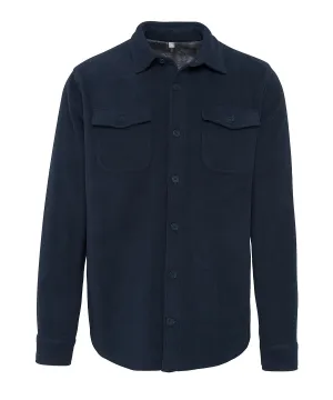 Navy/Storm Grey - Sherpa-lined fleece overshirt