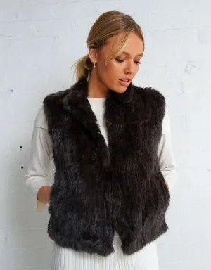 Neeve Vest Fur Chocolate