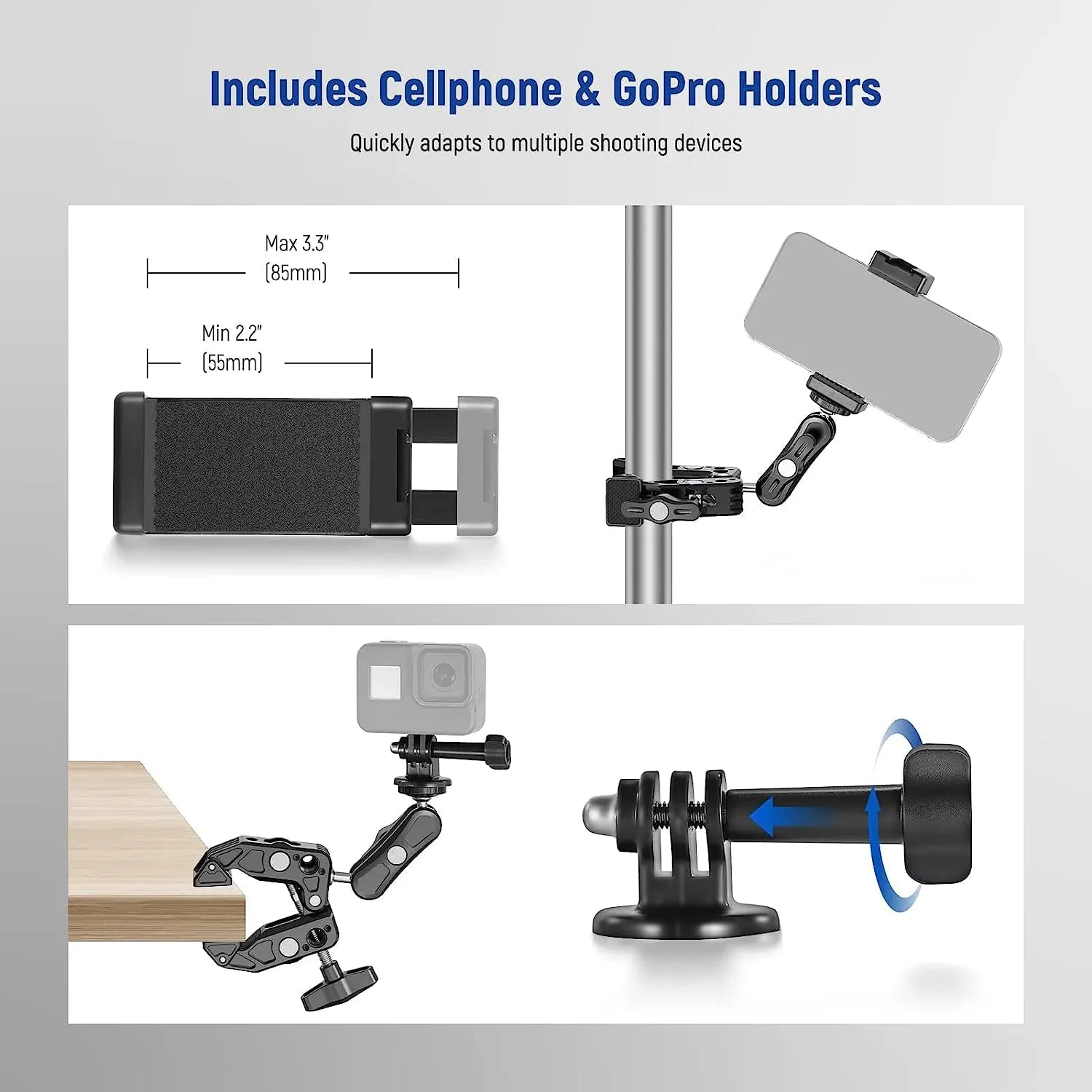 NEEWER ST80 Super Clamp with Magic Arm