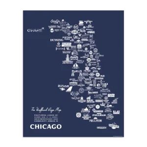 Neighborhood Logo Map 16" x 20" Poster