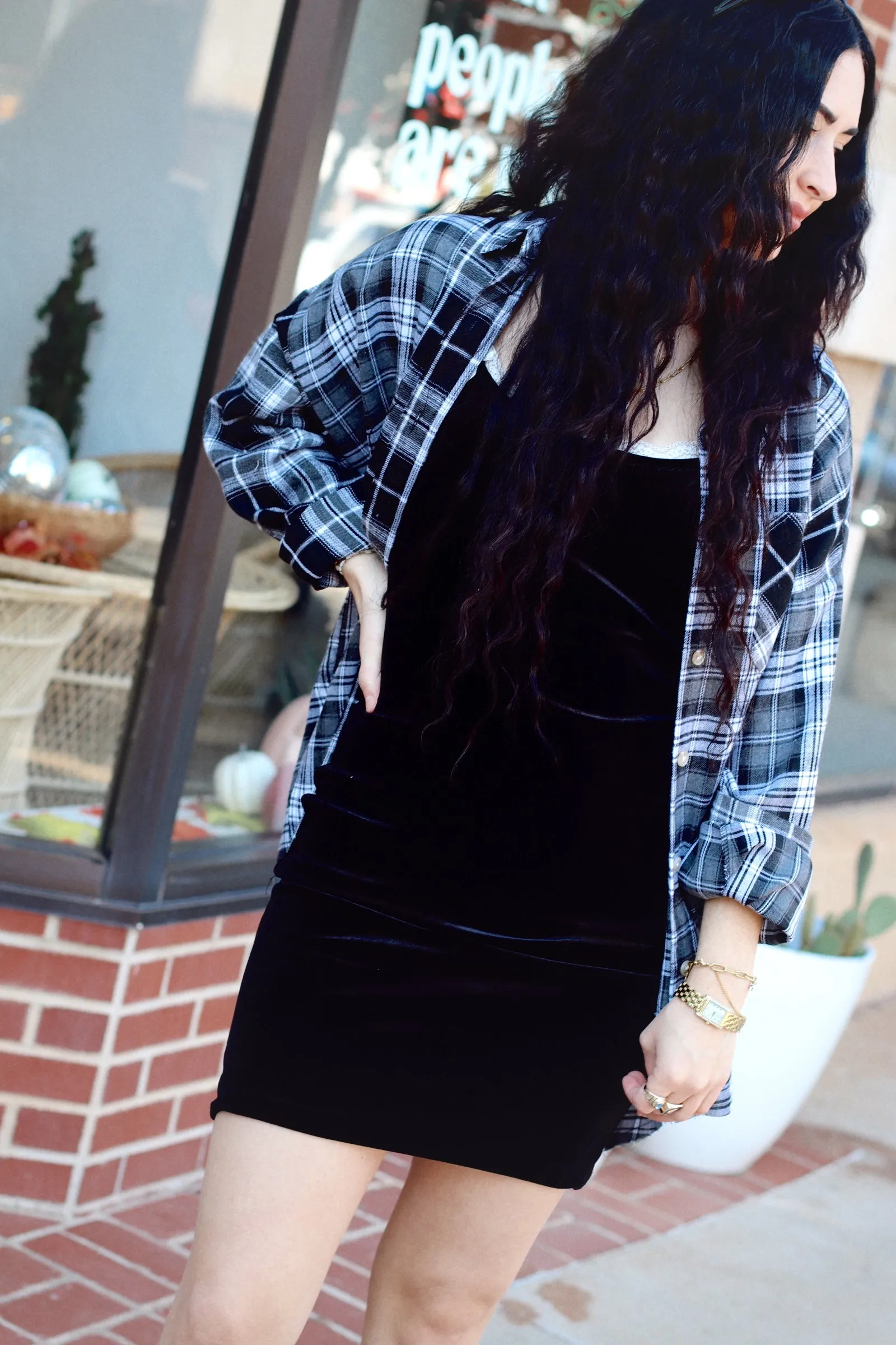 Nellie Oversized Plaid Top