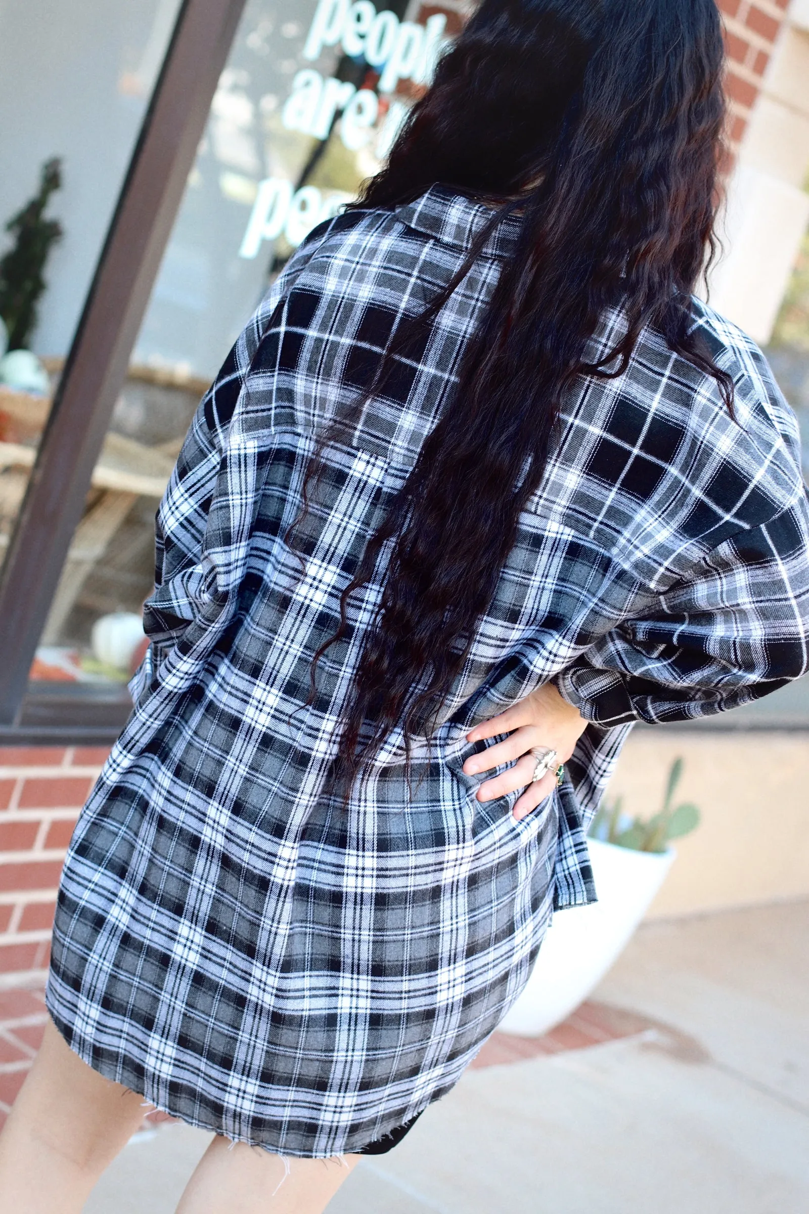 Nellie Oversized Plaid Top
