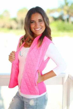 Neon Pink Padded Vest