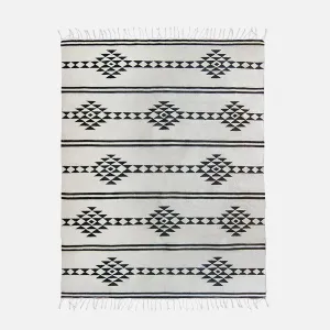 Neutral Medallions Rug - Wool 5'x8'