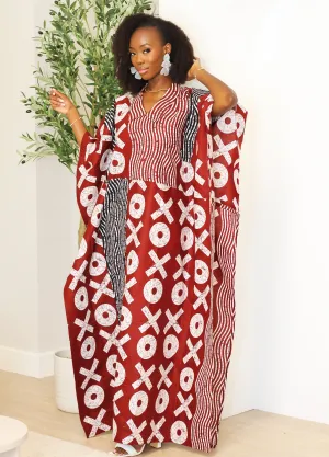 New in Adire Kaftan Boubou Maxi Dress - Kuku