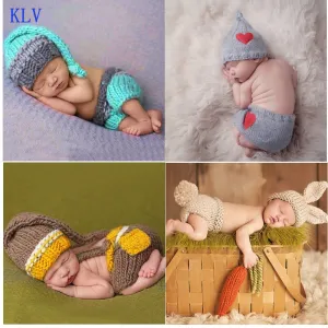 Newborn Baby Animal Outfits-Clothing Creative Photographic Props Style Outfits with Hats