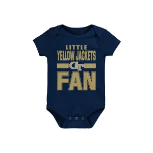Newborn Georgia Tech Yellow Jackets Little Fan Navy Onesie