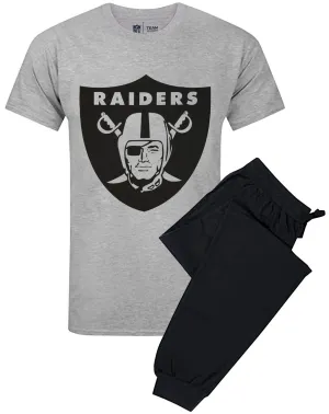 NFL Las Vegas Raiders Logo Men's American Football Pyjama T-Shirt & Lounge Pant Set