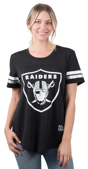 NFL Official Women's Super Soft Mesh Jersey T-Shirt|Las Vegas Raiders