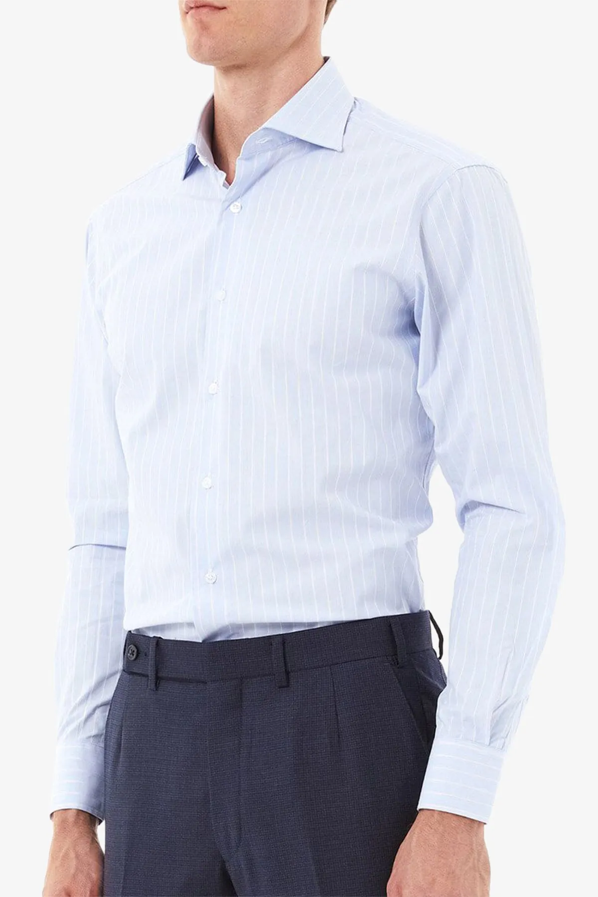 Nigel - Light Blue stripe Shirt